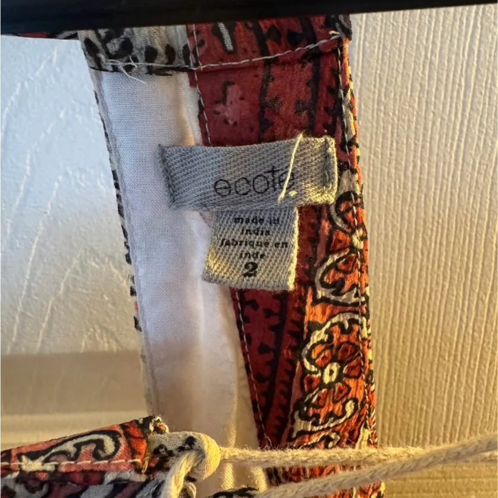 Ecote Red and Cream Paisley Maxi Dress - Picture 4 of 5